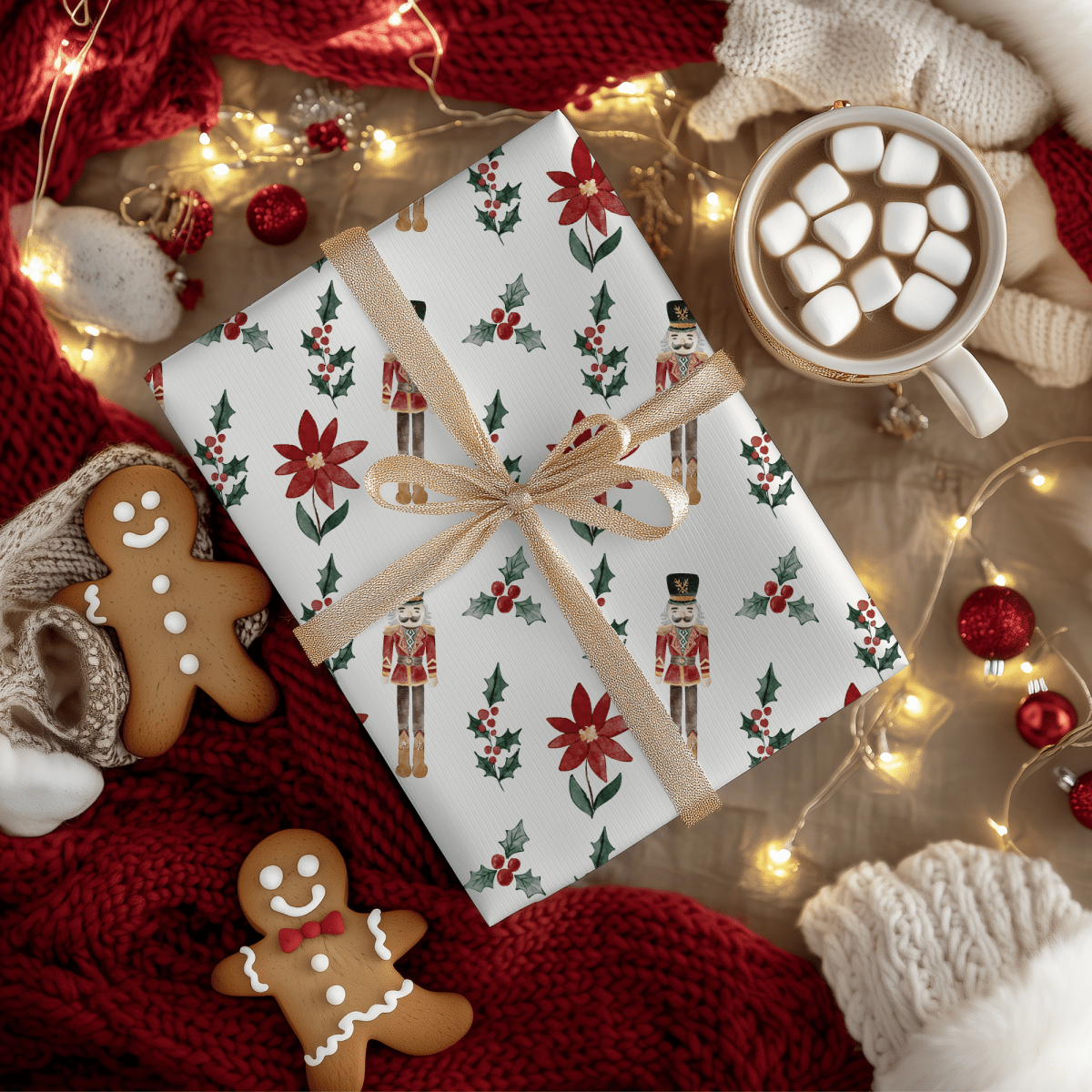 Cracked Up Christmas – Nutcracker Wrapping Paper