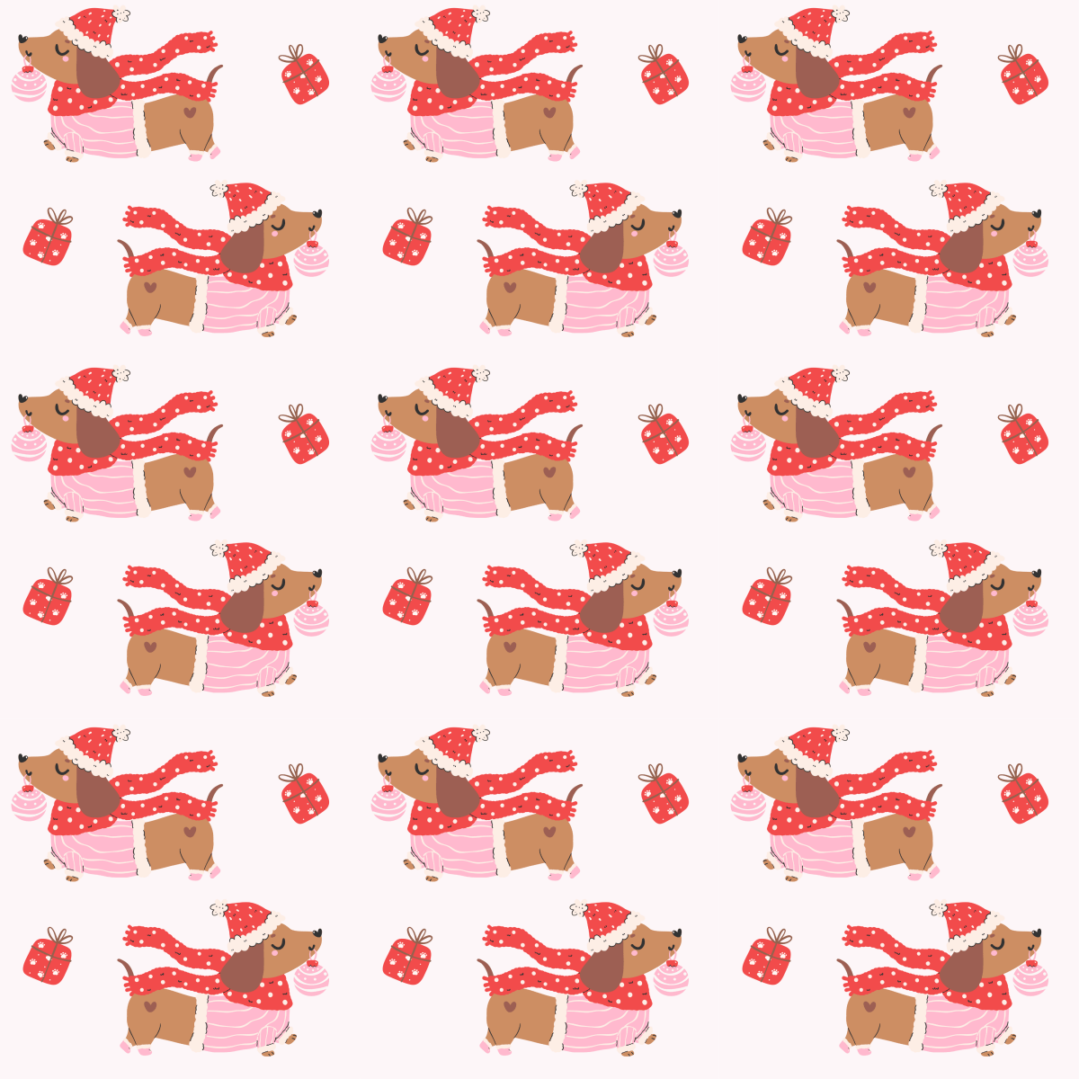 Dachshund Through the Snow – Cozy Pup Christmas Wrapping Paper