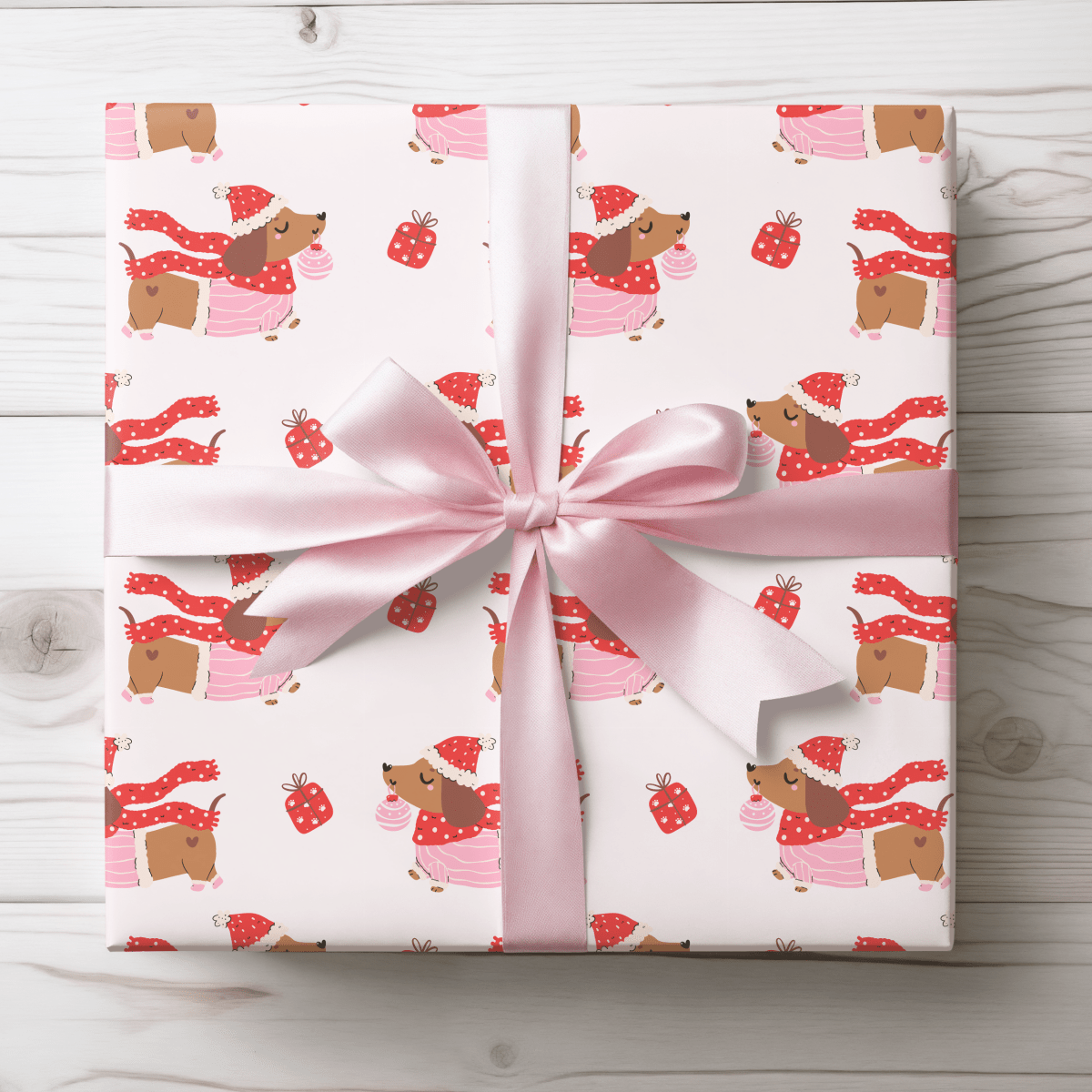 Dachshund Through the Snow – Cozy Pup Christmas Wrapping Paper