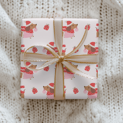 Dachshund Through the Snow – Cozy Pup Christmas Wrapping Paper