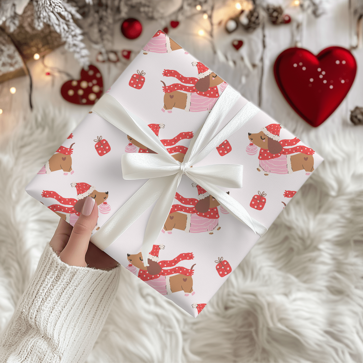 Dachshund Through the Snow – Cozy Pup Christmas Wrapping Paper