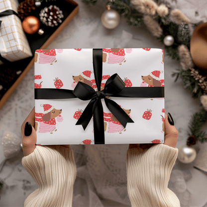Dachshund Through the Snow – Cozy Pup Christmas Wrapping Paper