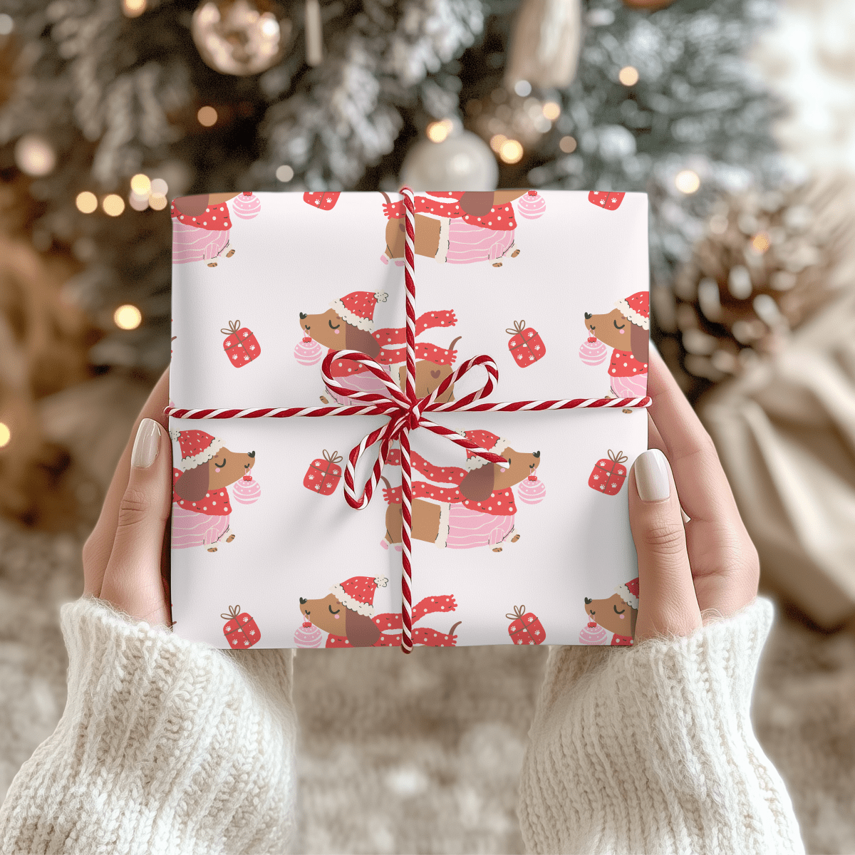 Dachshund Through the Snow – Cozy Pup Christmas Wrapping Paper