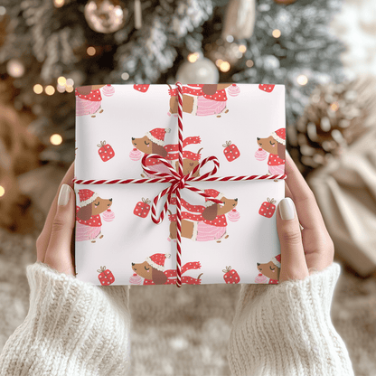 Dachshund Through the Snow – Cozy Pup Christmas Wrapping Paper