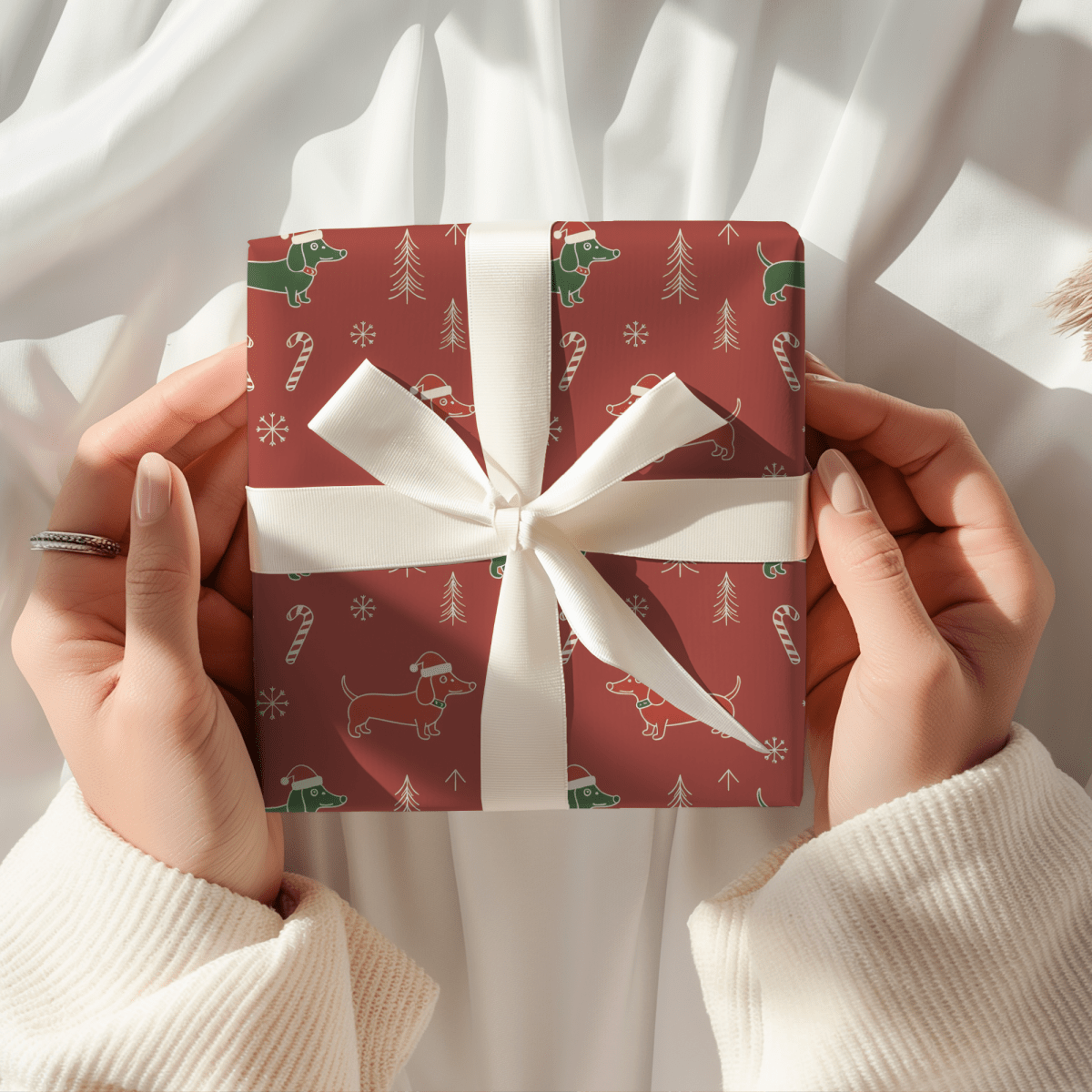 Santa Sausage Squad – Classic Christmas Dachshund Wrapping Paper