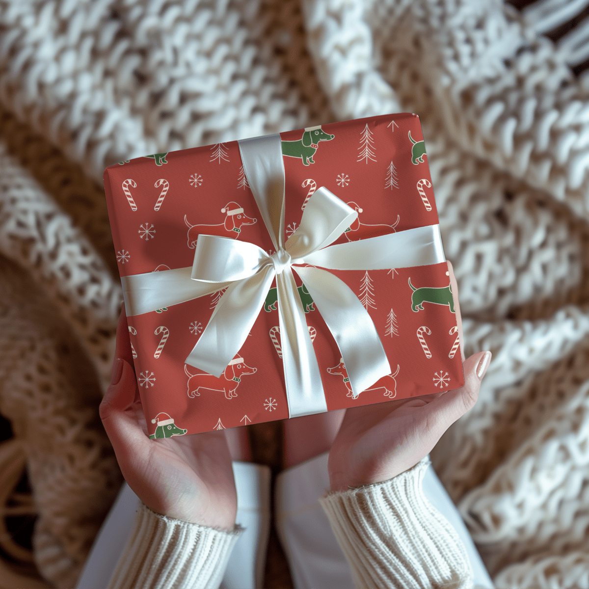 Santa Sausage Squad – Classic Christmas Dachshund Wrapping Paper