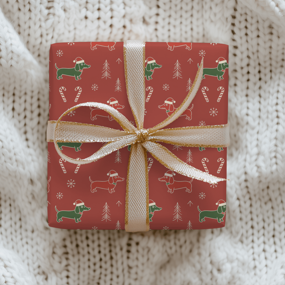 Santa Sausage Squad – Classic Christmas Dachshund Wrapping Paper