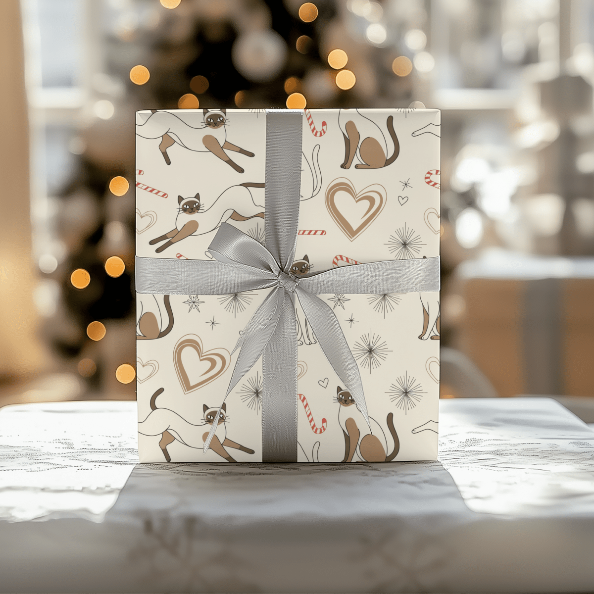 Merry Meowgic – Siamese Christmas Cat Wrapping Paper