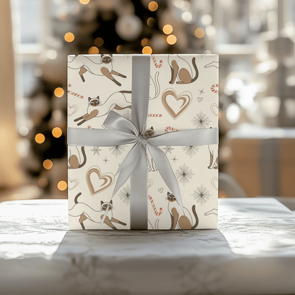 Merry Meowgic – Siamese Christmas Cat Wrapping Paper