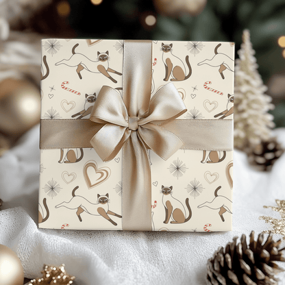 Merry Meowgic – Siamese Christmas Cat Wrapping Paper