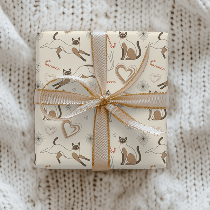 Merry Meowgic – Siamese Christmas Cat Wrapping Paper