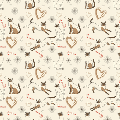 Merry Meowgic – Siamese Christmas Cat Wrapping Paper