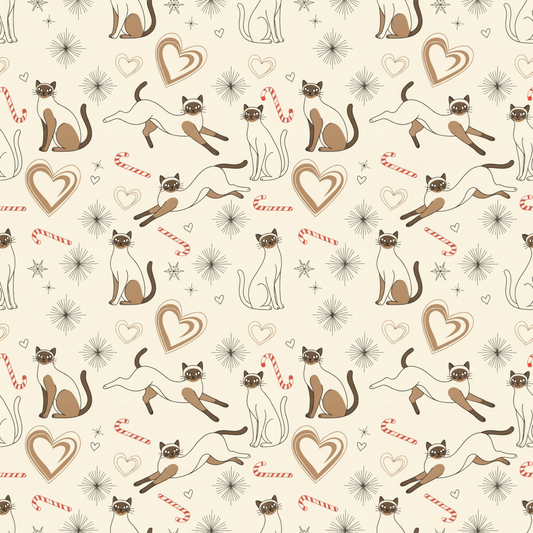 Merry Meowgic – Siamese Christmas Cat Wrapping Paper