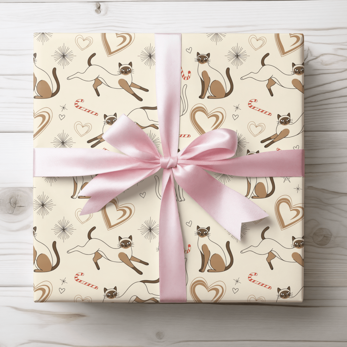 Merry Meowgic – Siamese Christmas Cat Wrapping Paper