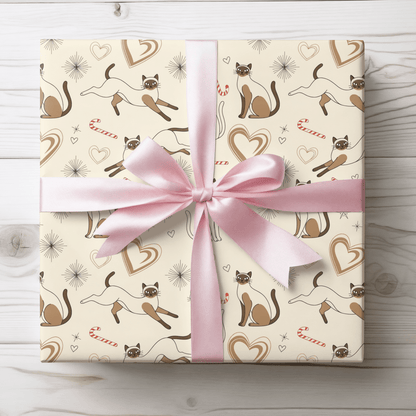 Merry Meowgic – Siamese Christmas Cat Wrapping Paper