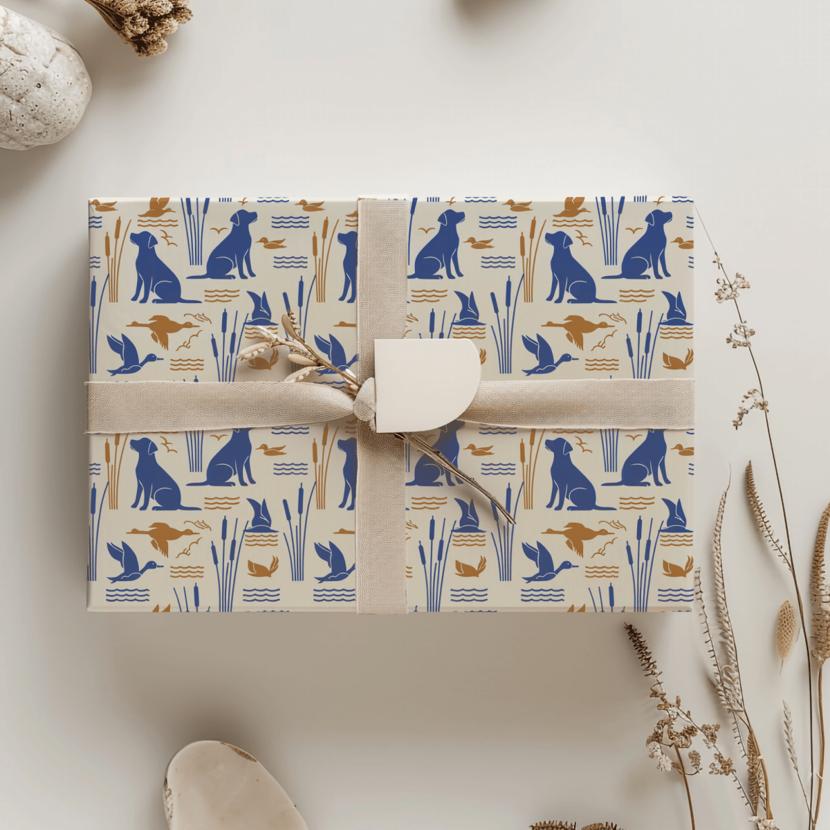 Pondside Pursuit – Hunting Lab Wrapping Paper
