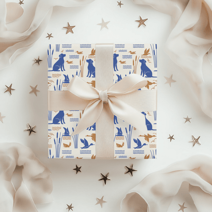 Pondside Pursuit – Hunting Lab Wrapping Paper