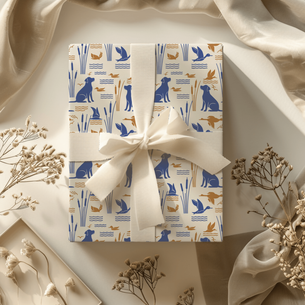 Pondside Pursuit – Hunting Lab Wrapping Paper