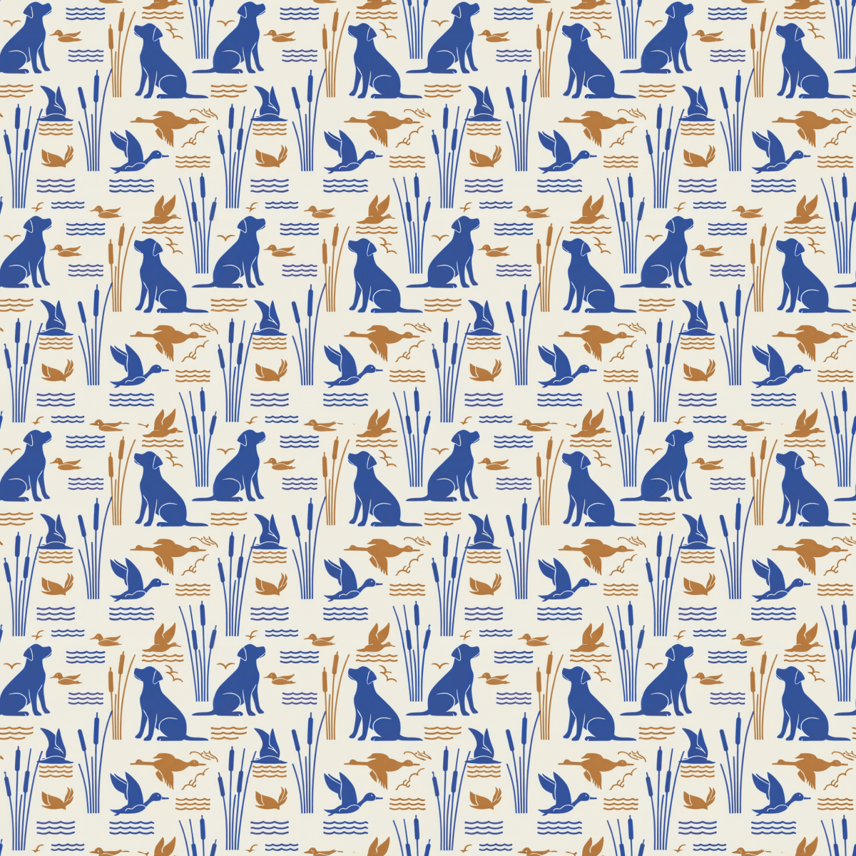 Pondside Pursuit – Hunting Lab Wrapping Paper