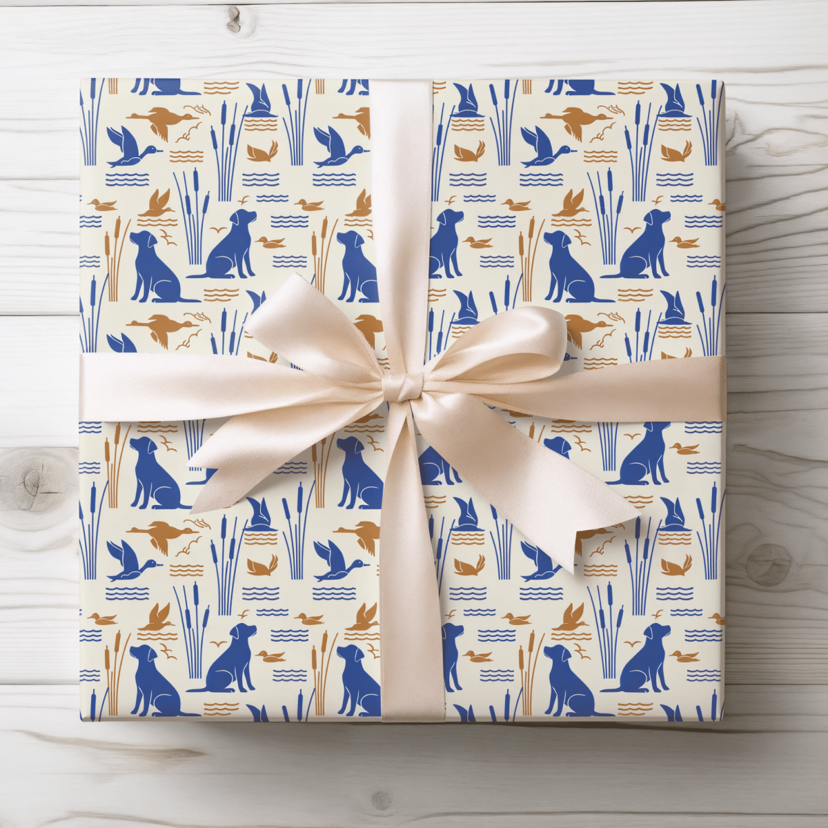 Pondside Pursuit – Hunting Lab Wrapping Paper