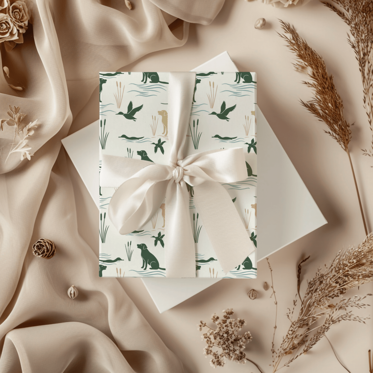 Marshland Mornings – Hunting Lab Wrapping Paper