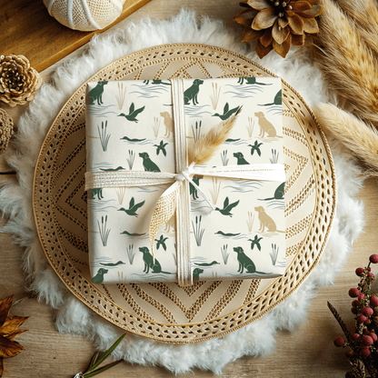 Marshland Mornings – Hunting Lab Wrapping Paper
