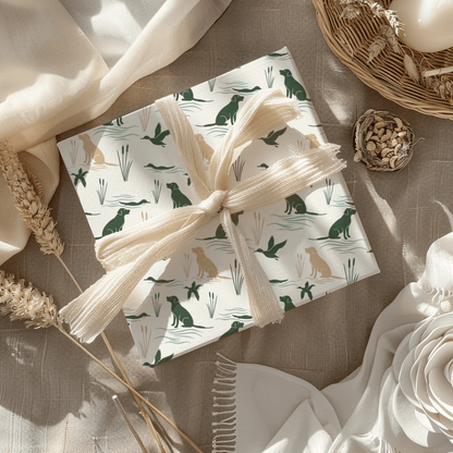 Marshland Mornings – Hunting Lab Wrapping Paper