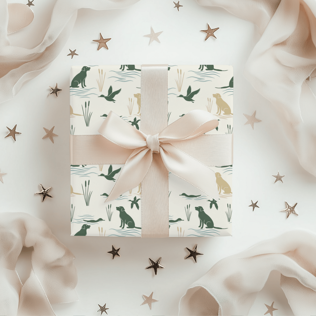 Marshland Mornings – Hunting Lab Wrapping Paper