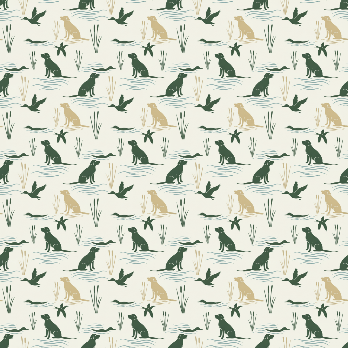 Marshland Mornings – Hunting Lab Wrapping Paper