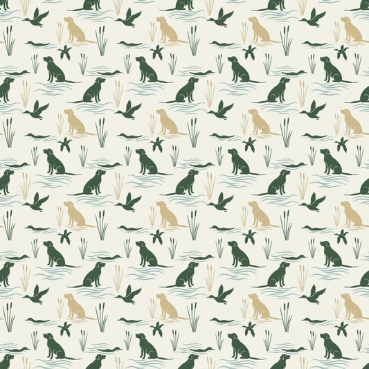 Marshland Mornings – Hunting Lab Wrapping Paper