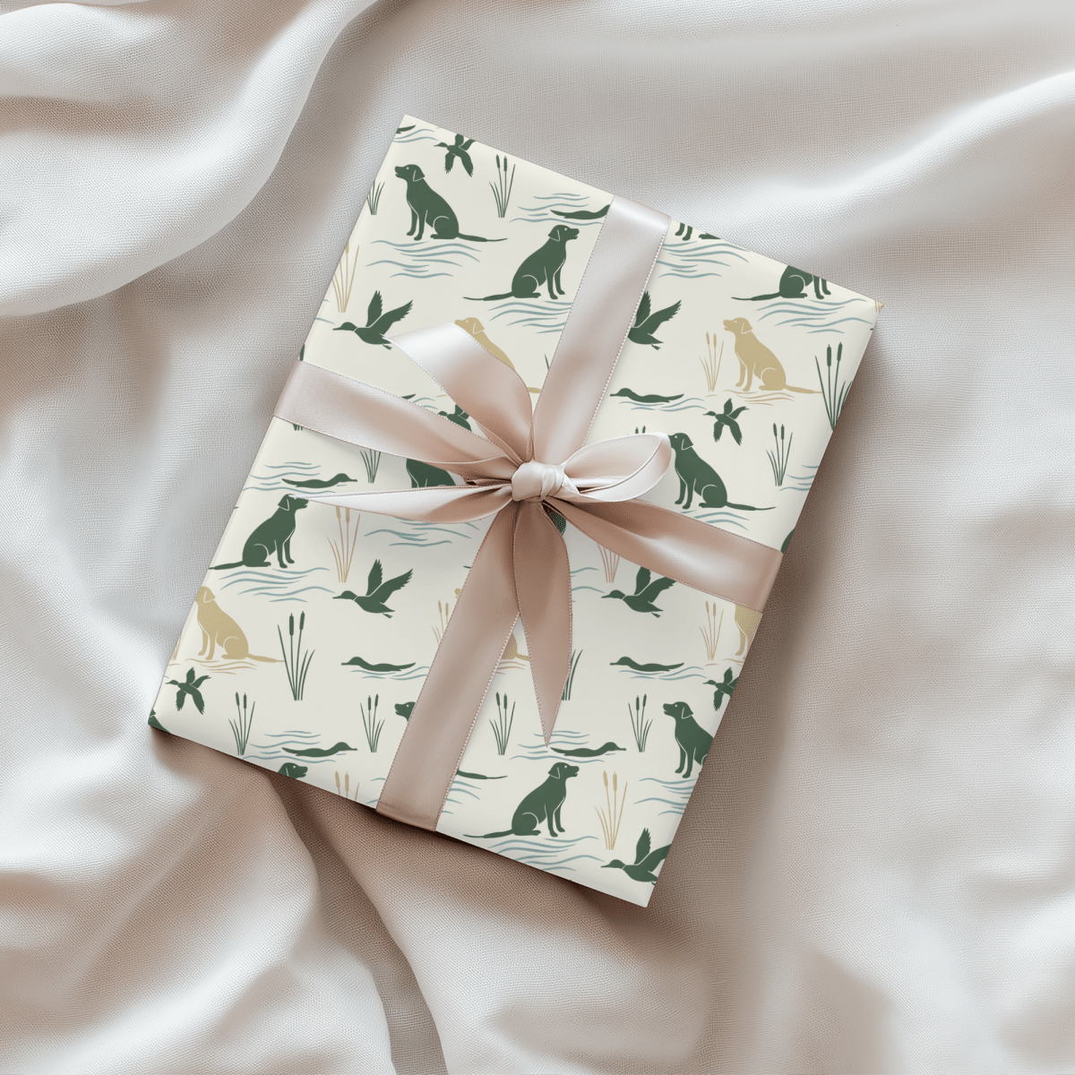Marshland Mornings – Hunting Lab Wrapping Paper