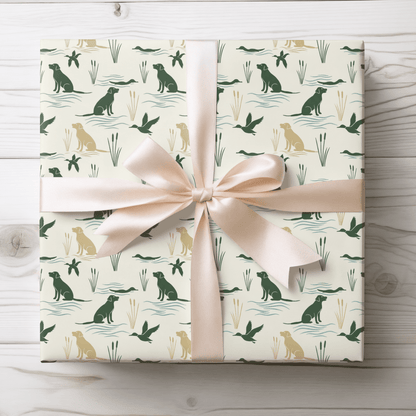 Marshland Mornings – Hunting Lab Wrapping Paper