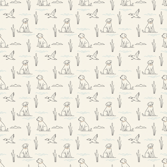 Quiet Waters – Minimalist Hunting Lab Wrapping Paper