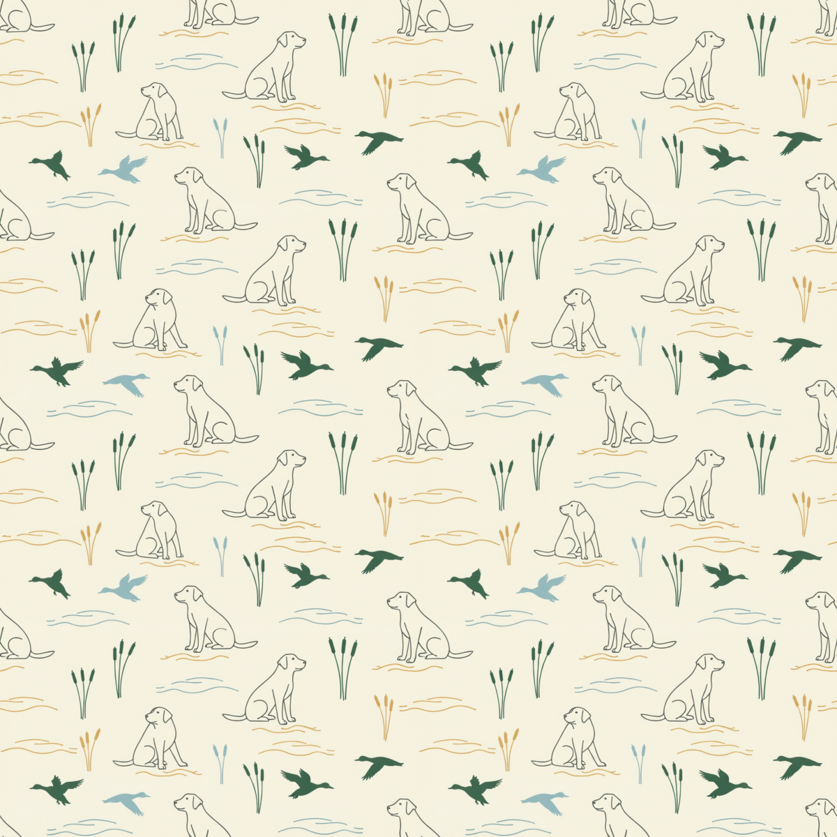 Retriever’s Rest – Classic Hunting Lab Wrapping Paper
