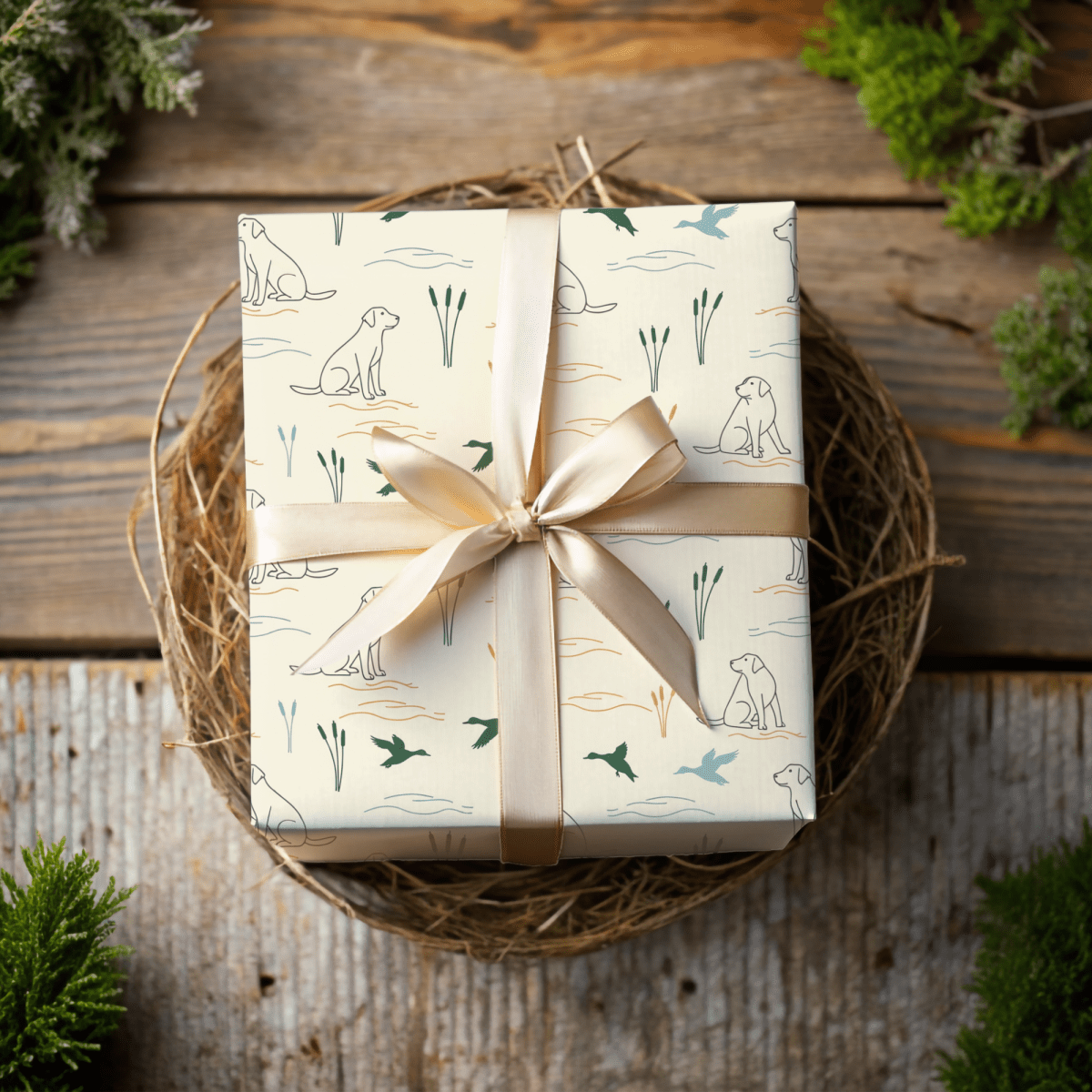 Retriever’s Rest – Classic Hunting Lab Wrapping Paper
