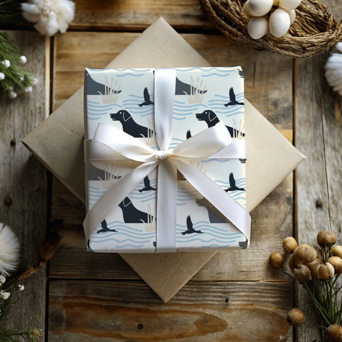 Waterfowl Watch – Black Lab Wrapping Paper