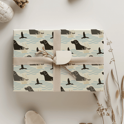 Waterfowl Watch – Black Lab Wrapping Paper
