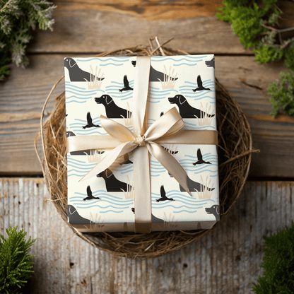 Waterfowl Watch – Black Lab Wrapping Paper