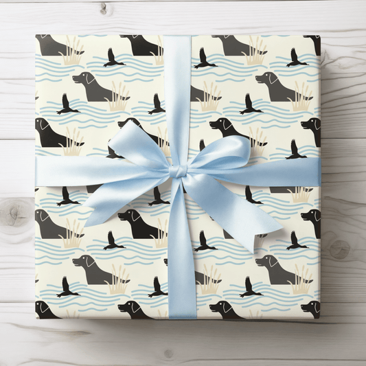 Waterfowl Watch – Black Lab Wrapping Paper