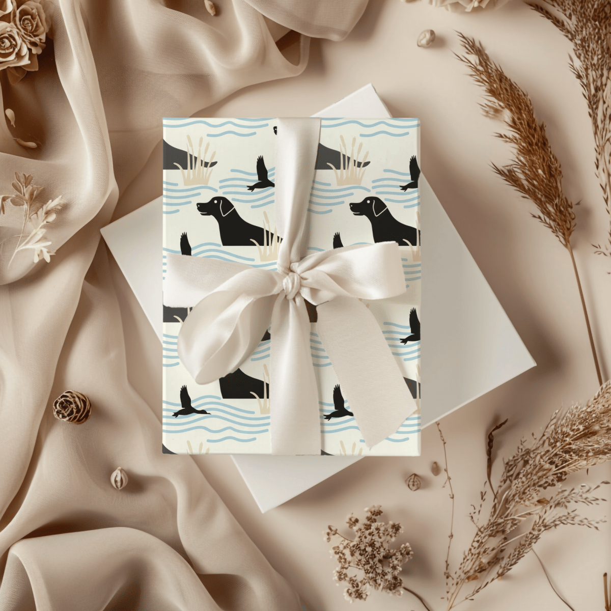 Waterfowl Watch – Black Lab Wrapping Paper