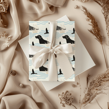 Waterfowl Watch – Black Lab Wrapping Paper