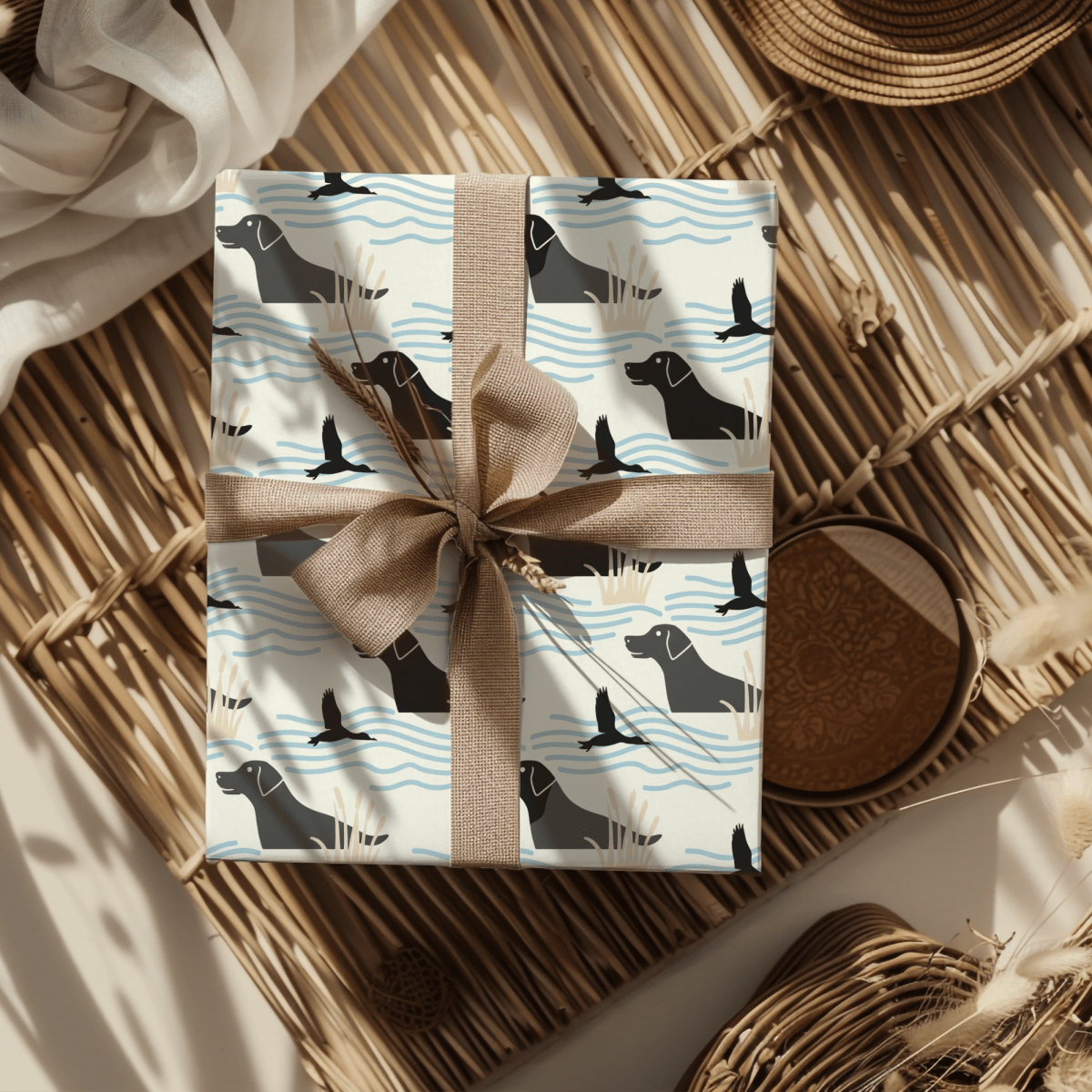 Waterfowl Watch – Black Lab Wrapping Paper