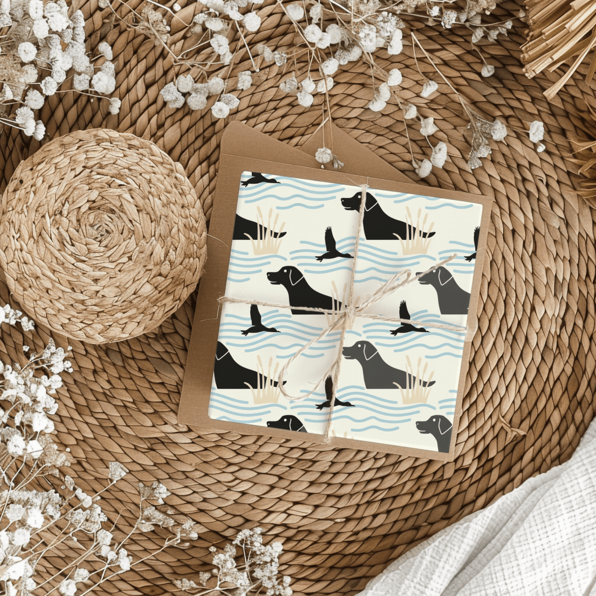 Waterfowl Watch – Black Lab Wrapping Paper