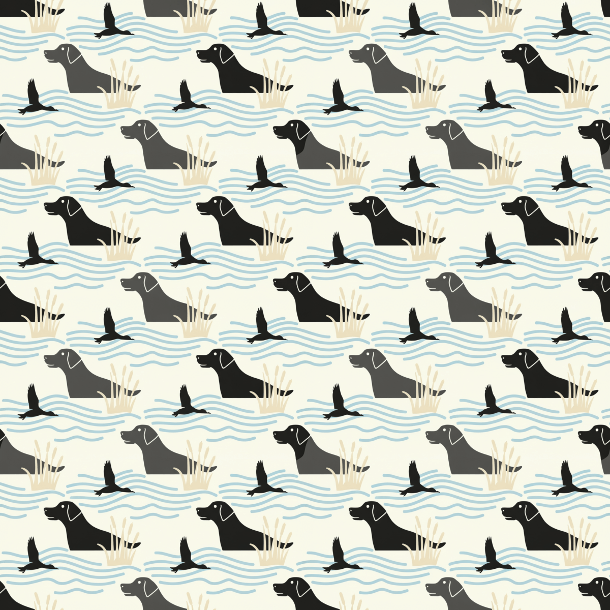 Waterfowl Watch – Black Lab Wrapping Paper
