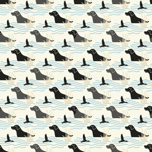 Waterfowl Watch – Black Lab Wrapping Paper