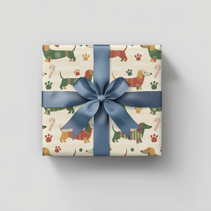Merry Stretchmas – Dachshund Christmas Paper