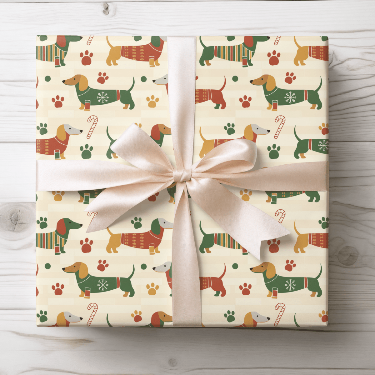 Merry Stretchmas – Dachshund Christmas Paper