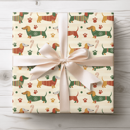 Merry Stretchmas – Dachshund Christmas Paper