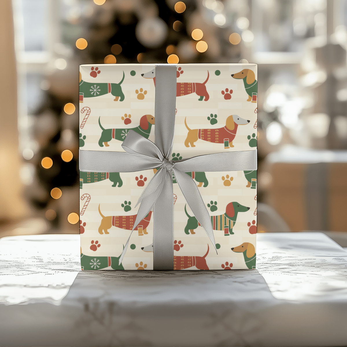 Merry Stretchmas – Dachshund Christmas Paper