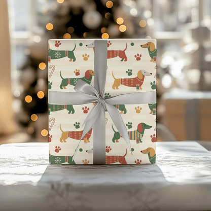 Merry Stretchmas – Dachshund Christmas Paper